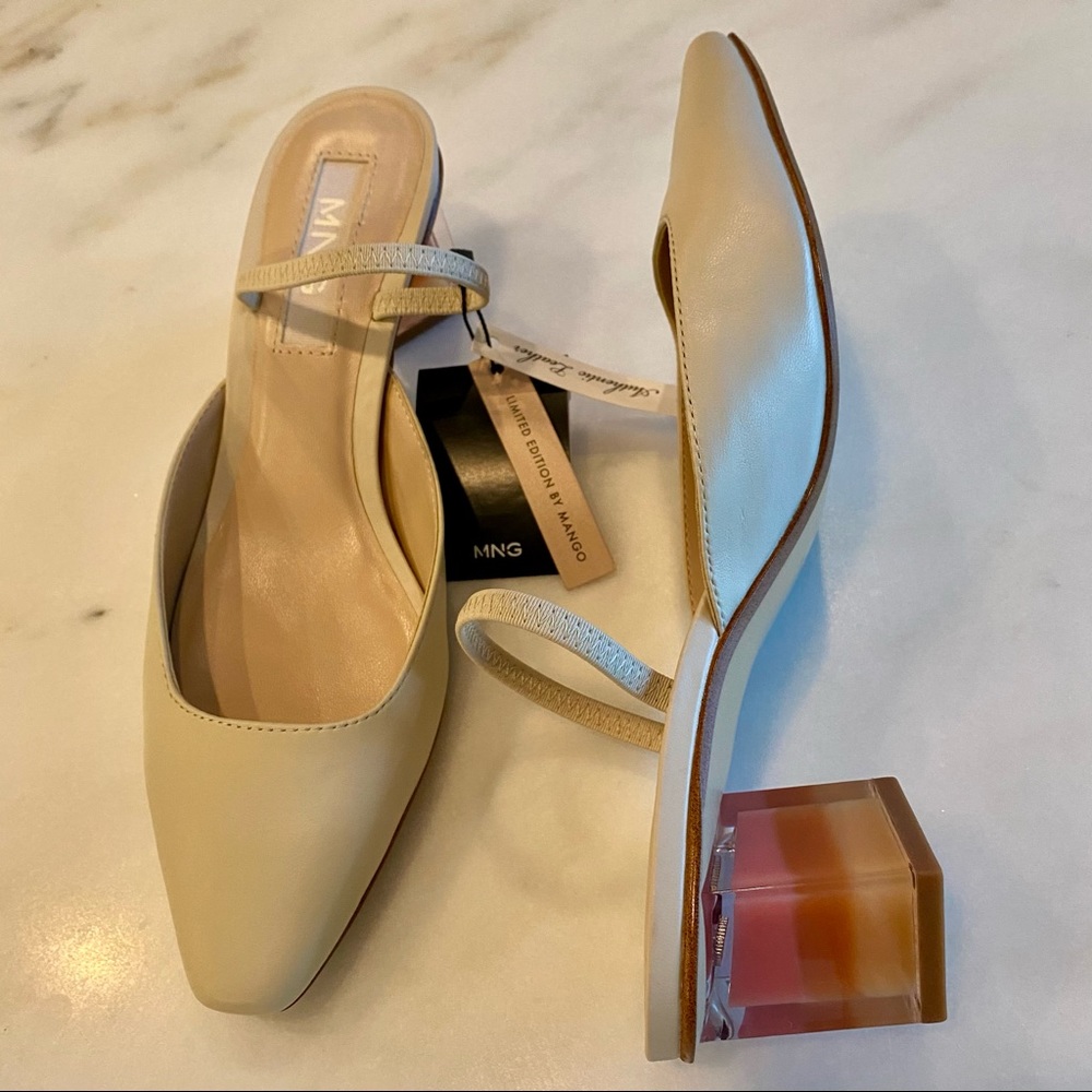 Mango Slingback BoneLeather/Lucite-color Collab
